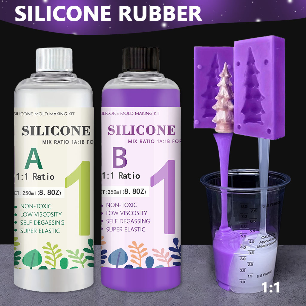 Soap Making Kit For Beginners - 17,6 Unzen Lila Flüssiges Silikonkautschuk, RTV