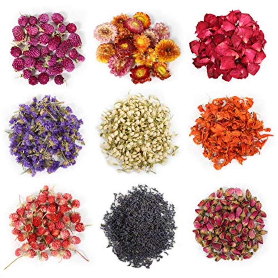 Soap Making Diy Kit - 9 Beutel Getrocknete Blumen, 100% Natürliches